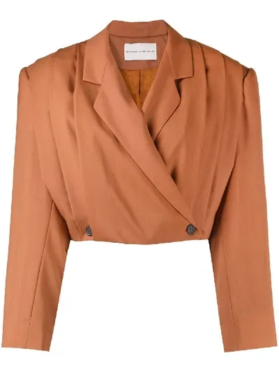 Matthew Adams Dolan Cropped Jacket In Brown