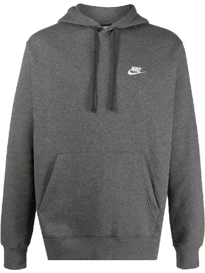 Nike Kapuzenpullover Mit Logo-stickerei In Grey