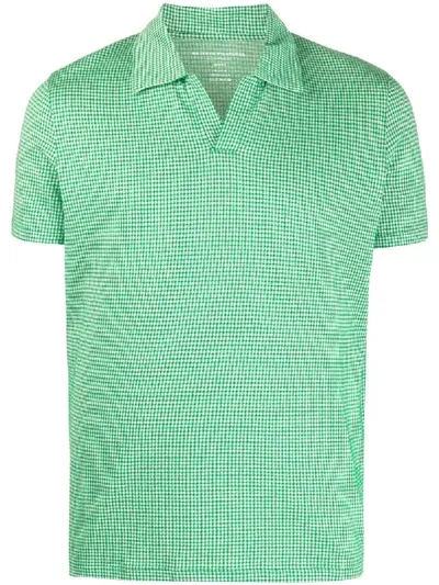 Majestic Knitted Polo Shirt In Green