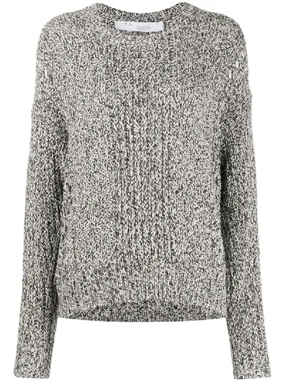 Iro Kamen Open-knit Sweater In White