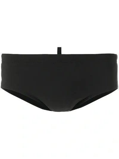 Dsquared2 Icon Slogan Swimming Briefs In Black