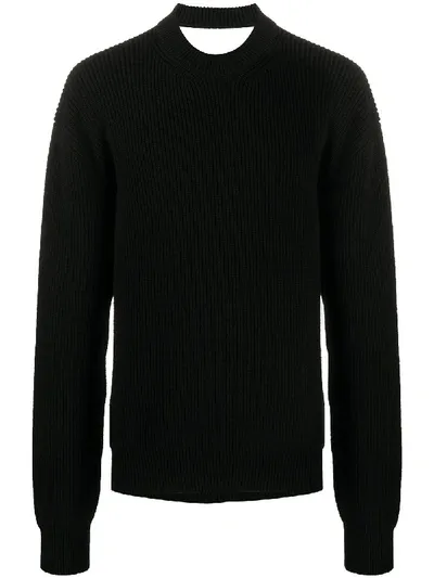 Bottega Veneta Ribbed-knit Jumper In Black