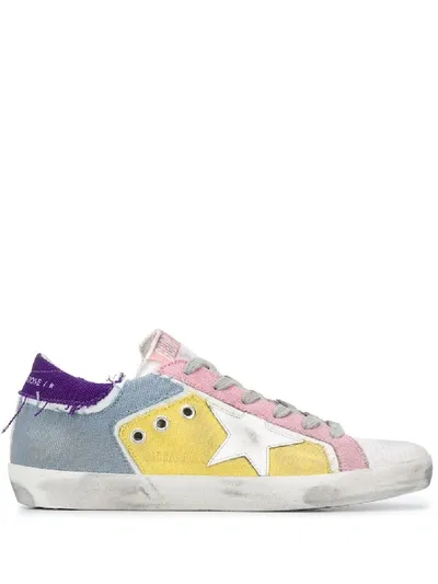 Golden Goose Superstar Colour-block Sneakers In Yellow