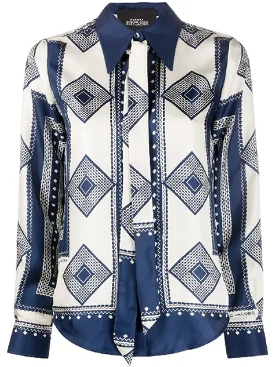 Marc Jacobs Geometric Print Shirt In Blue