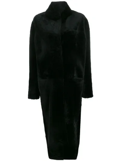 Liska Oversized Coat In Black