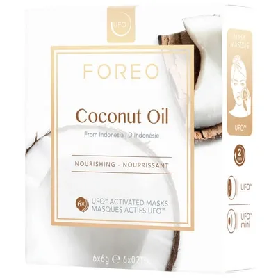 Foreo Coconut Oil Ufo/ufo Mini Nourishing Face Mask For Dry Skin (6 Pack)