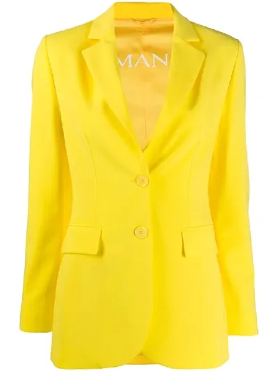 Ermanno Ermanno Fitted Single-breasted Blazer In Yellow