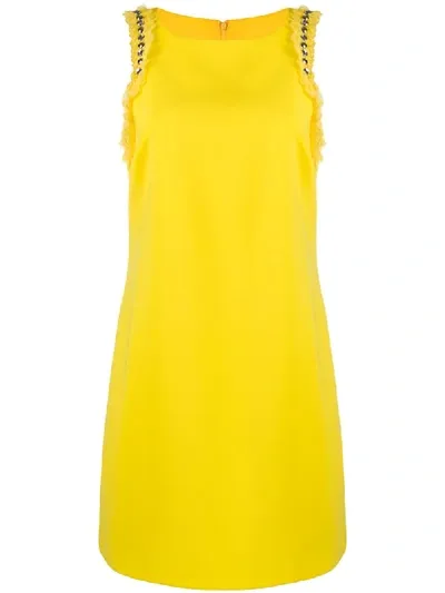 Ermanno Ermanno Stud-embellished Shift Dress In Yellow