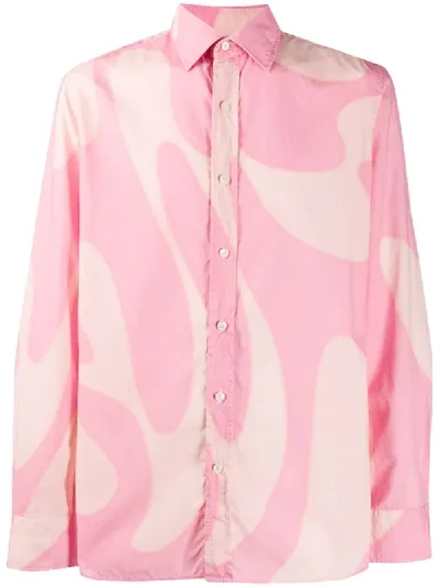 Tom Ford Swirl Print Shirt In Pink