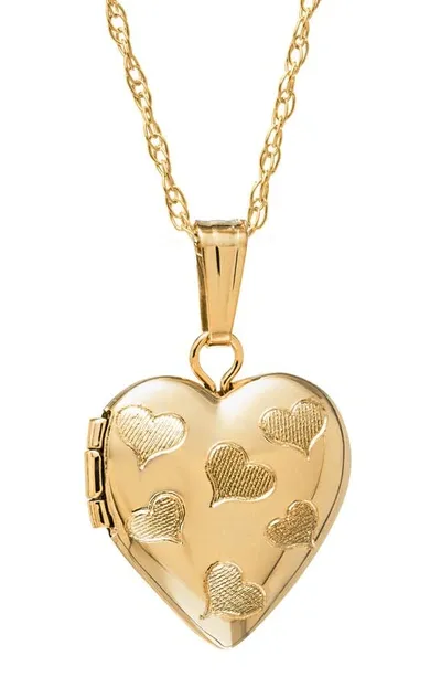 Mignonette Babies' 14k Gold Heart Locket Necklace