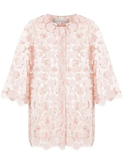 D-exterior Floral Sheer Jacket In Neutrals