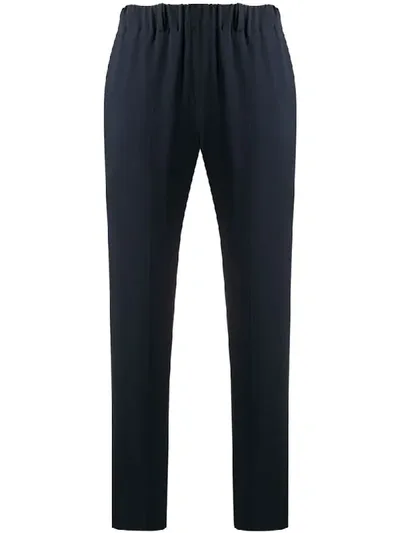 Incotex Slim-fit Crepe Trousers In Blue