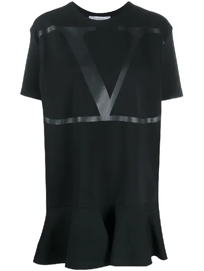 Valentino Vlogo Print T-shirt In Schwarz