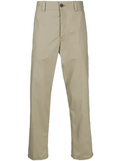 Pt01 Cropped Straight-leg Trousers In Grey