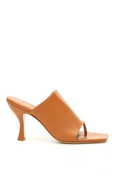 Gia X Pernille Teisbaek Perni 02 Thong Mules In Beige,brown