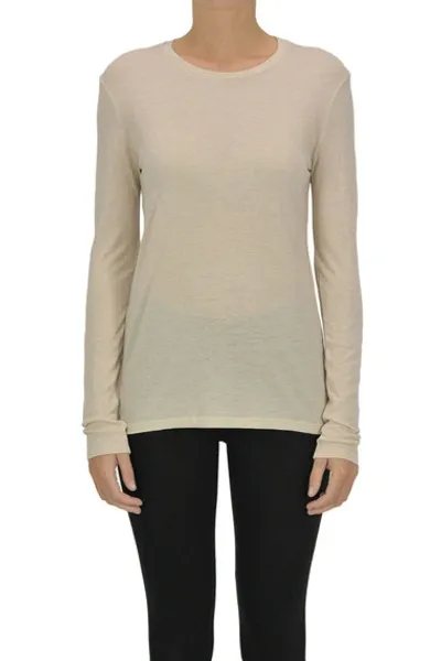 Max Mara Long Sleeves T-shirt In Pink