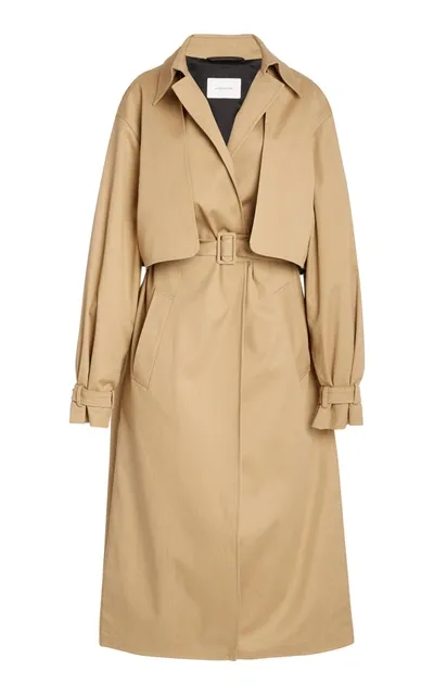 La Collection Evelyn Belted Cotton-gabardine Trench Coat In Neutrals