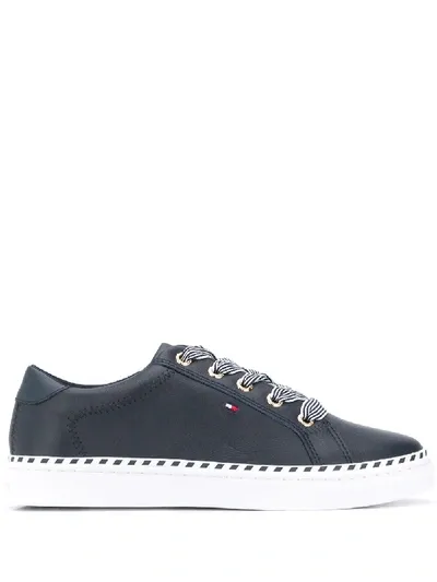 Tommy Hilfiger Striped Laces Low-top Sneakers In Blue