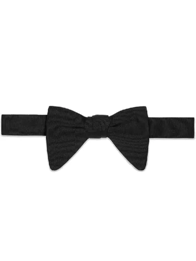 Gucci Kids' Silk Bow Tie In Black