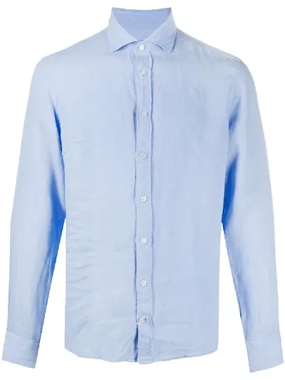 Hackett Long Sleeve Regular Fit Shirt In Blue