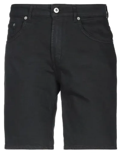 Dondup Distressed Mid-rise Denim Shorts In Black