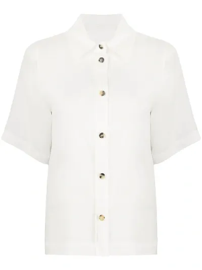 Tela Wide Sleeve Shirt In White