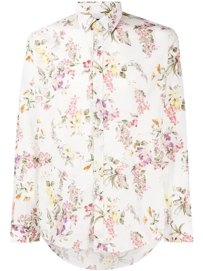 Daniele Alessandrini Floral-print Shirt In White