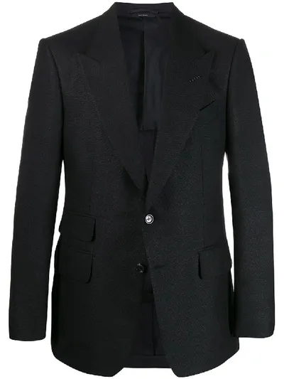 Tom Ford Single-breasted Blazer In Black