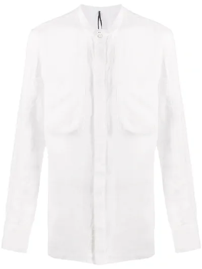 Masnada Grandad Collar Shirt In White