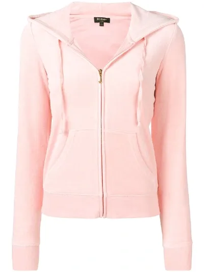 Juicy Couture Swarovski Personalisable Velour Hoodie In Pink