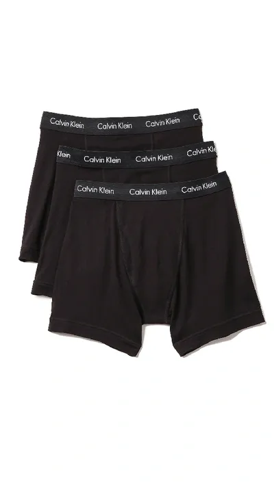 Calvin Klein Underwear Three-pack Black Classic Fit Trunk Boxers