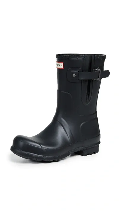 Hunter Original Side Adjustable Short Boots In Black