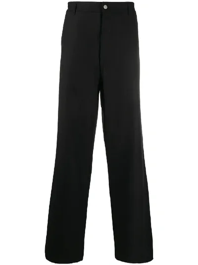 Maison Margiela Straight-leg Long Trousers In Black