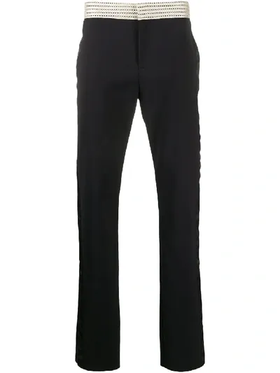 Wales Bonner Contrast Panel Trousers In Black