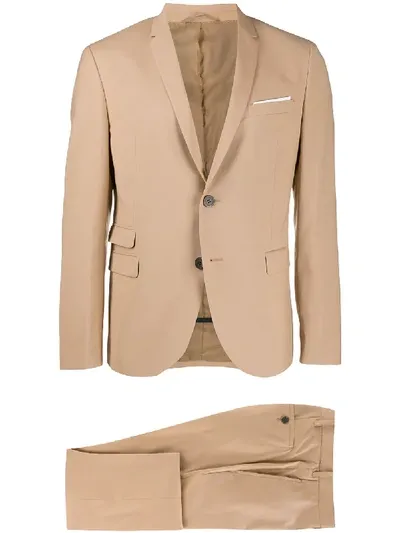 Neil Barrett Classic Two-piece Suit In Beige