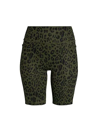 X By Gottex Active Leopard Biker Shorts In Jungle Leopard