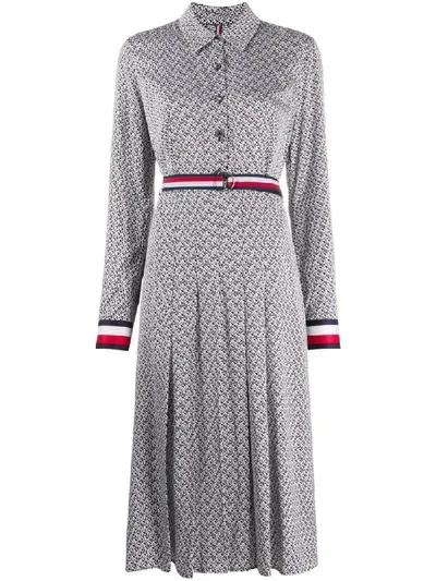 Tommy Hilfiger Monogram Shirt Dress In Black