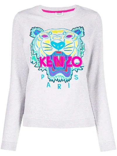 Kenzo Swt Tiger Iconic Sweatshirt In Grey