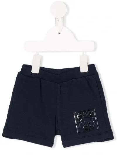 Moschino Babies' Joggingshorts Mit Teddy-logo In Blue