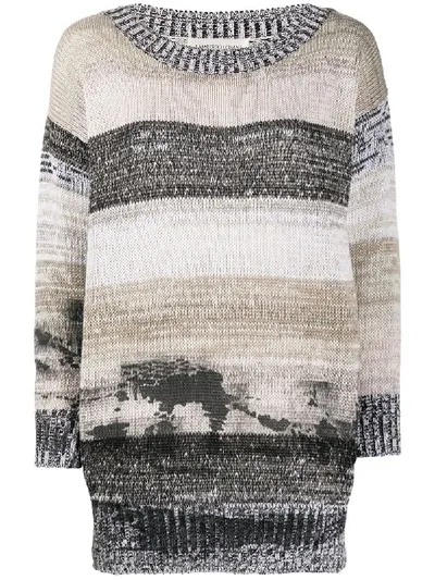 Lamberto Losani Horizontal-stripe Jumper In Neutrals