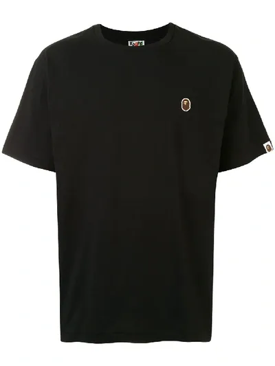 Bape Silicon Ape Head One Point T-shirt In Black