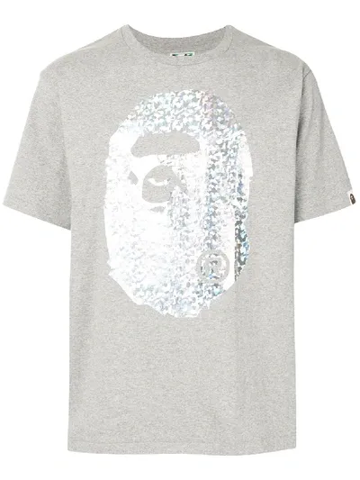 Bape Milo Print T-shirt In Grey