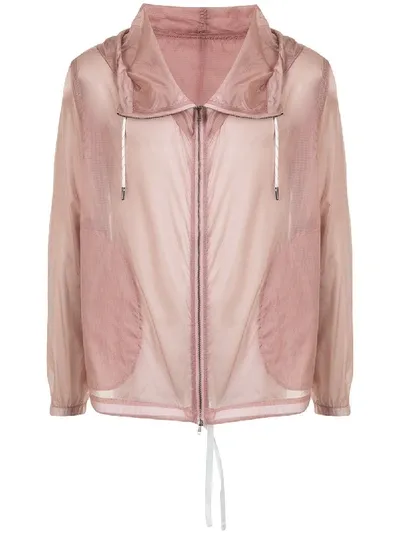 Qasimi Transparent Lightweight Jacket In Pink