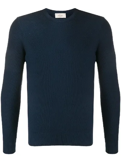 Altea Textured Knit Jumper In Blue