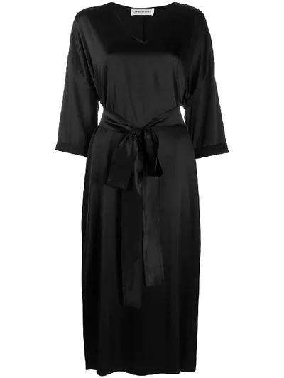 Lamberto Losani Midi Shift Dress In Black