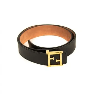 Pre-owned Fendi Leather Belt In Black