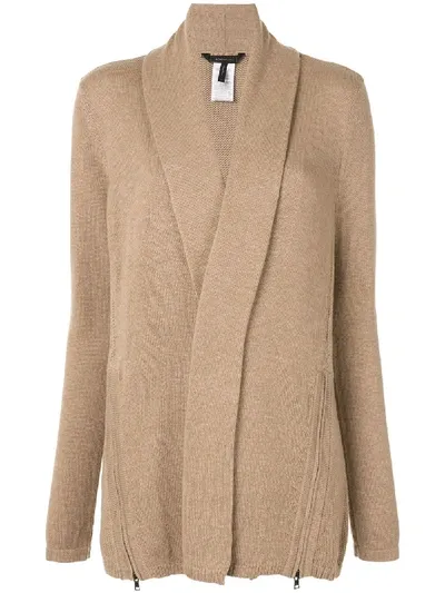 Bcbg Max Azria Knitted Cardigan In Brown