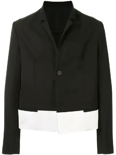 Haider Ackermann Contrast Panel Blazer In Black