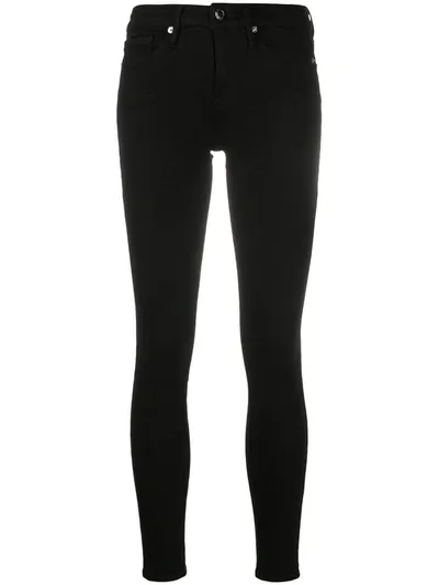 Good American Good Legs Coated Skinny Stretch Jeans In Black