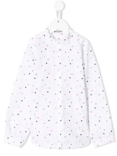 Dondup Kids' Square Print Shirt In White